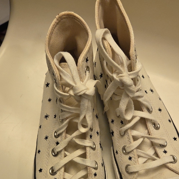 Converse Chuck Taylor All Star Lift Crystal Energy Egret High Top Platform - Picture 7 of 10